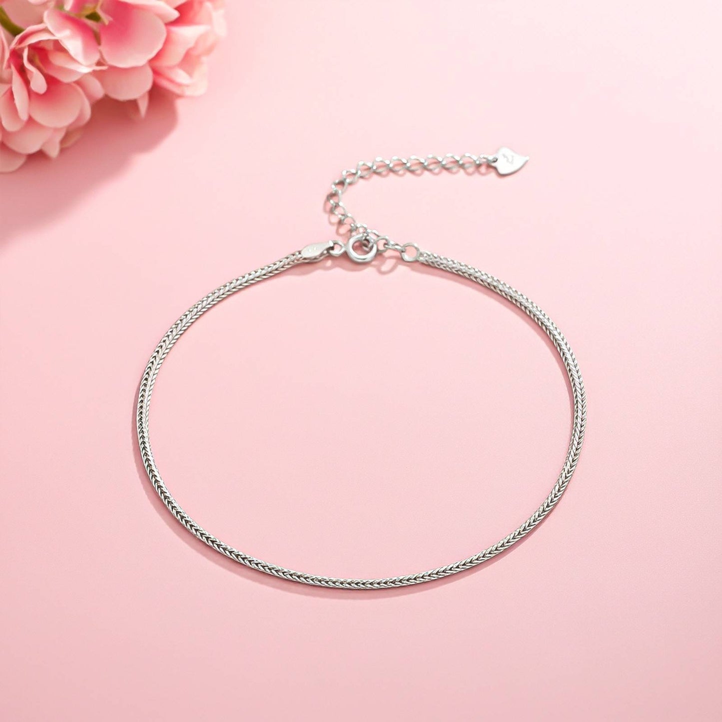 Silver Snake Chain Classic Anklet