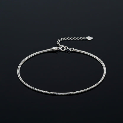 Silver Snake Chain Classic Anklet
