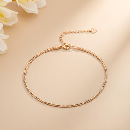 Rose Gold Snake Chain Classic Anklet