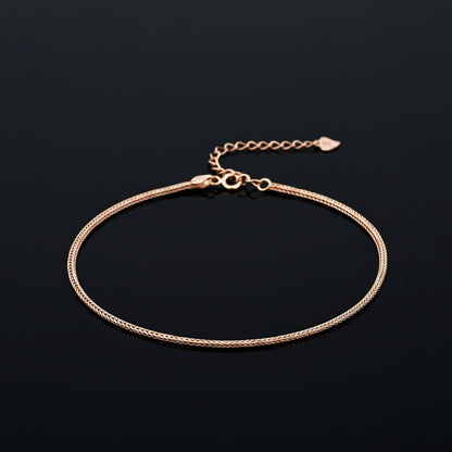 Rose Gold Snake Chain Classic Anklet