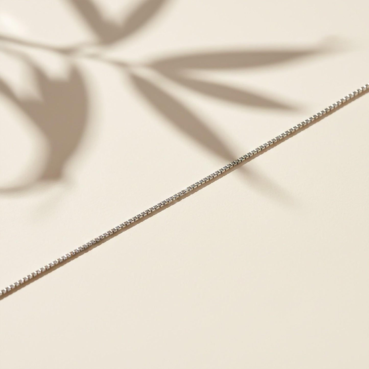 Silver Box Chain Anklet