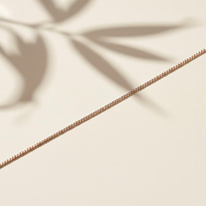 Rose Gold Box Chain Anklet