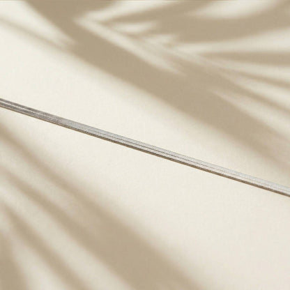 Silver Classic Flat Chain Anklet