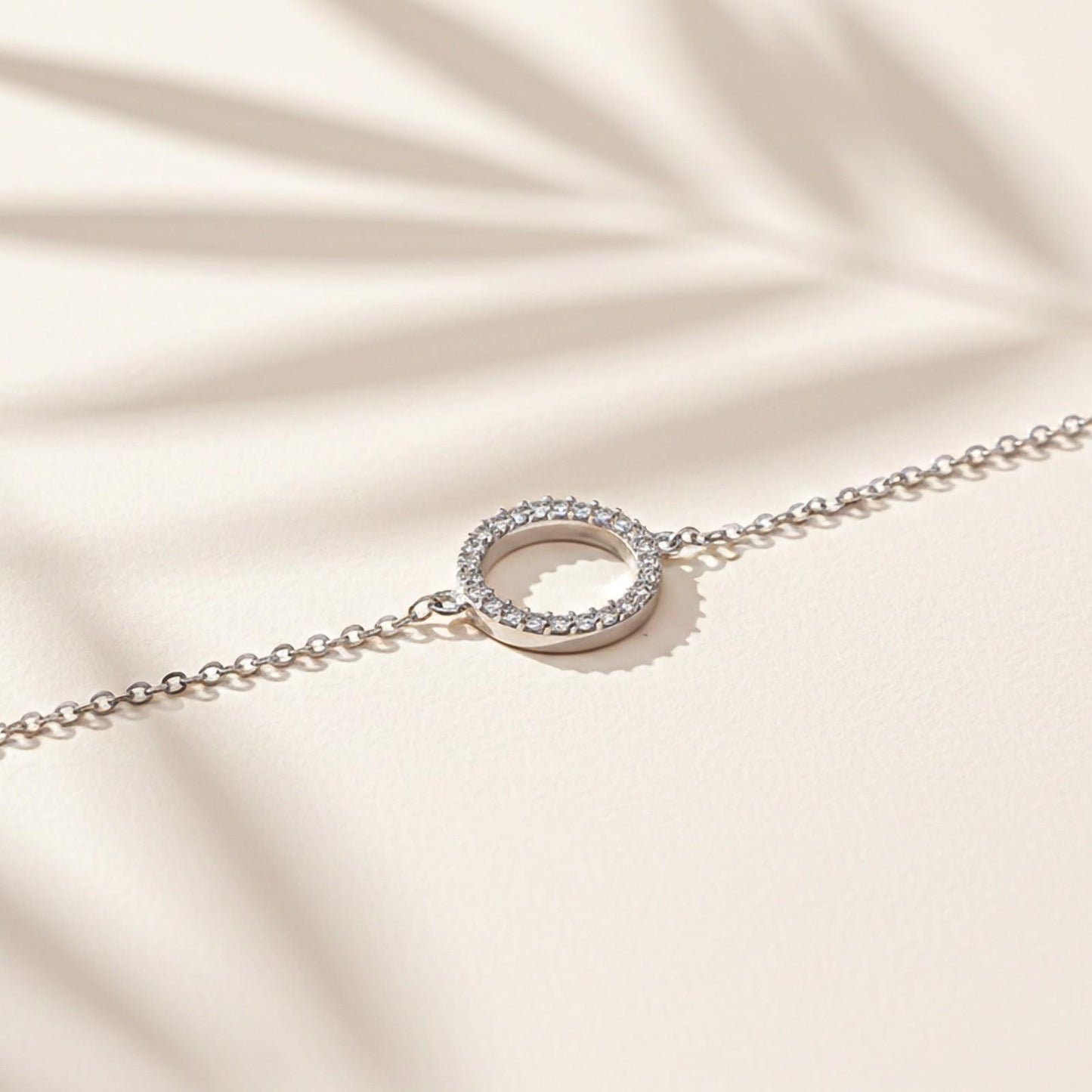 Silver Circle Halo Bracelet
