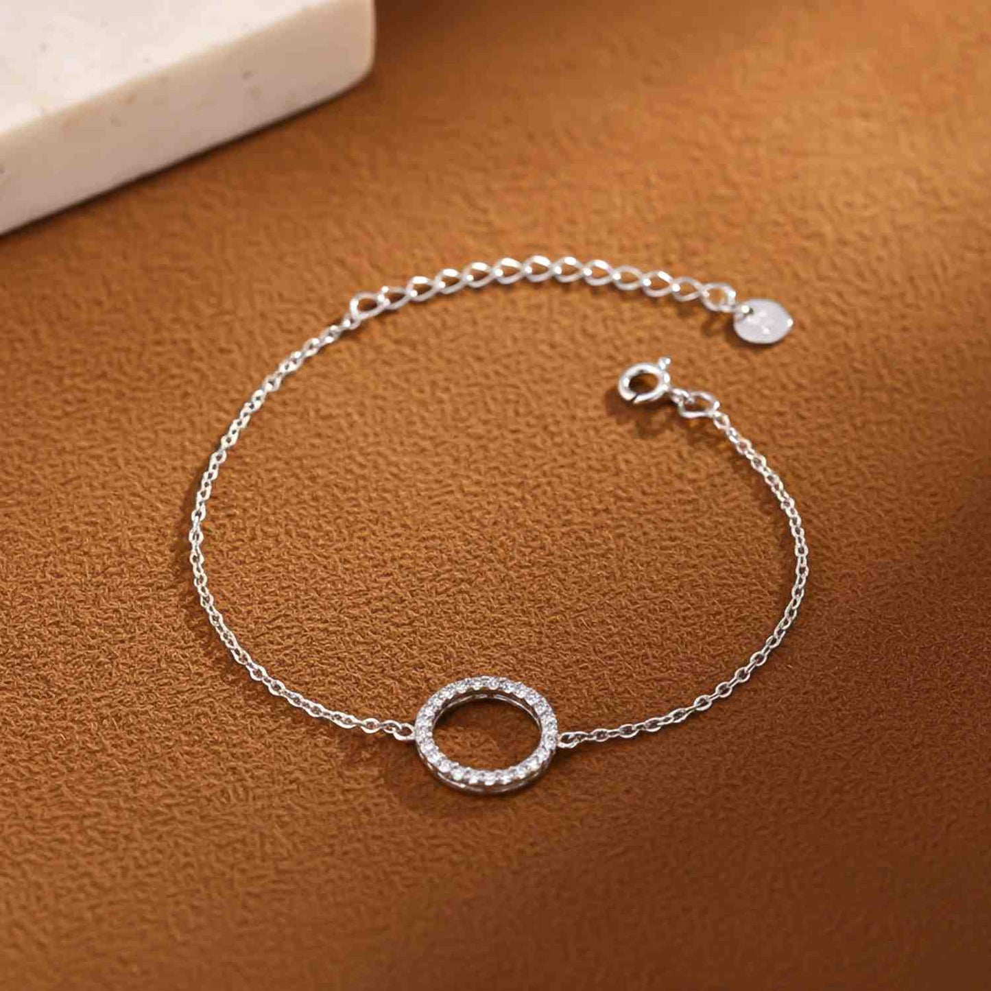 Silver Circle Halo Bracelet