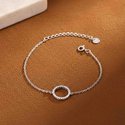 Silver Circle Halo Bracelet