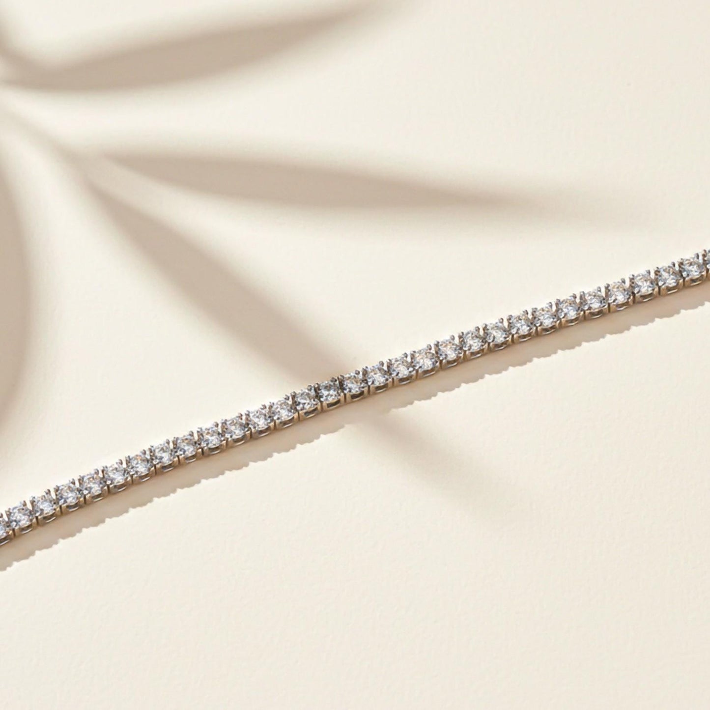 Silver Cubic Zirconia Lobster Claw Tennis Bracelet