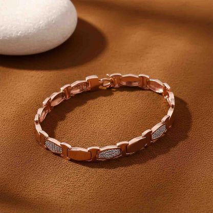 Rose Gold Classic Shine Bracelet For Him