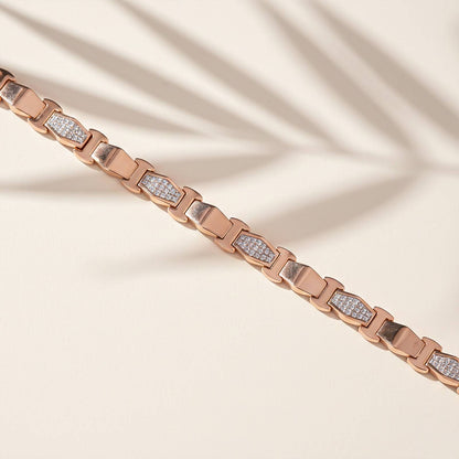 Rose Gold Classic Shine Bracelet For Him