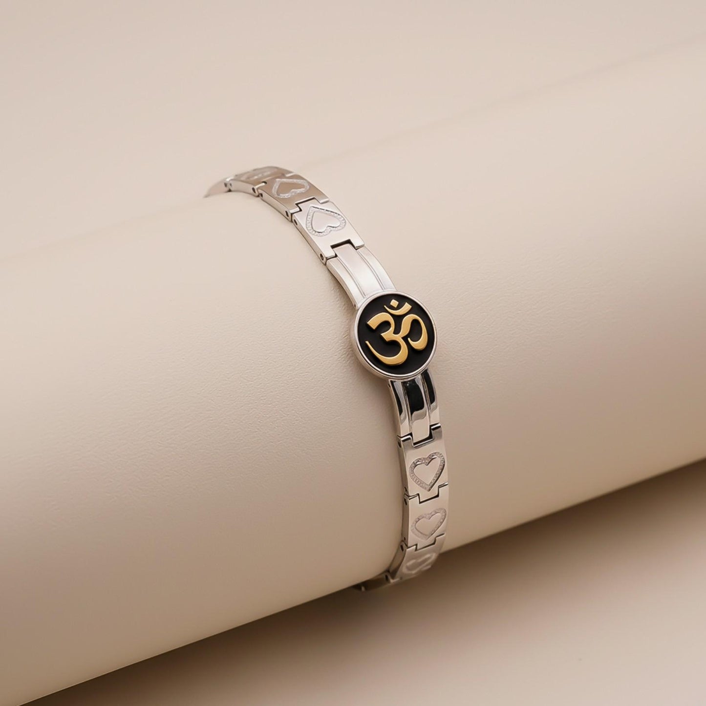 Silver "OM" Bracelet For Him