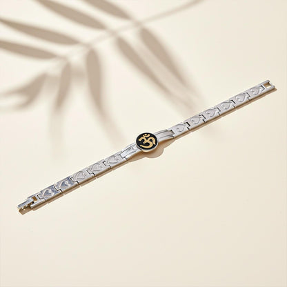 Silver "OM" Bracelet For Him