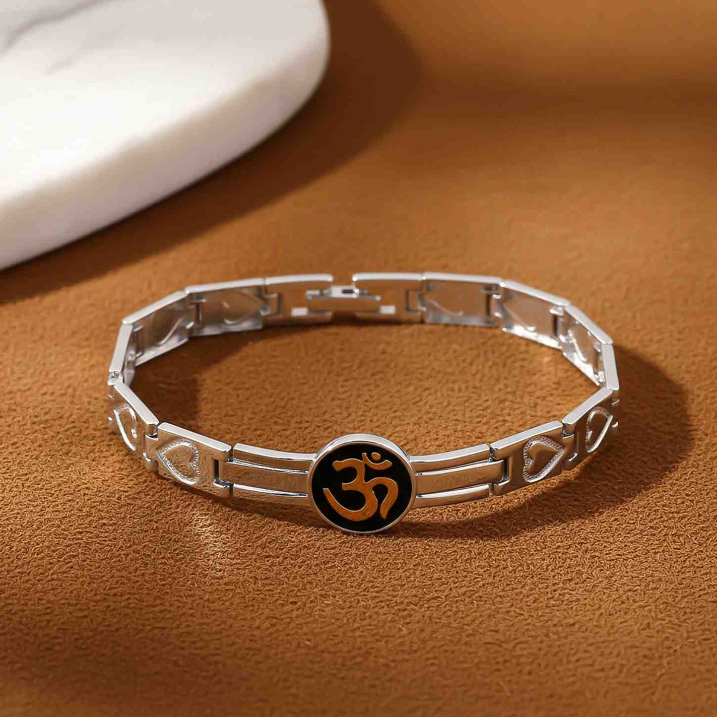 Silver "OM" Bracelet For Him