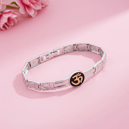 Silver "OM" Bracelet For Him