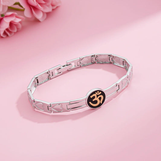 Silver "OM" Bracelet For Him
