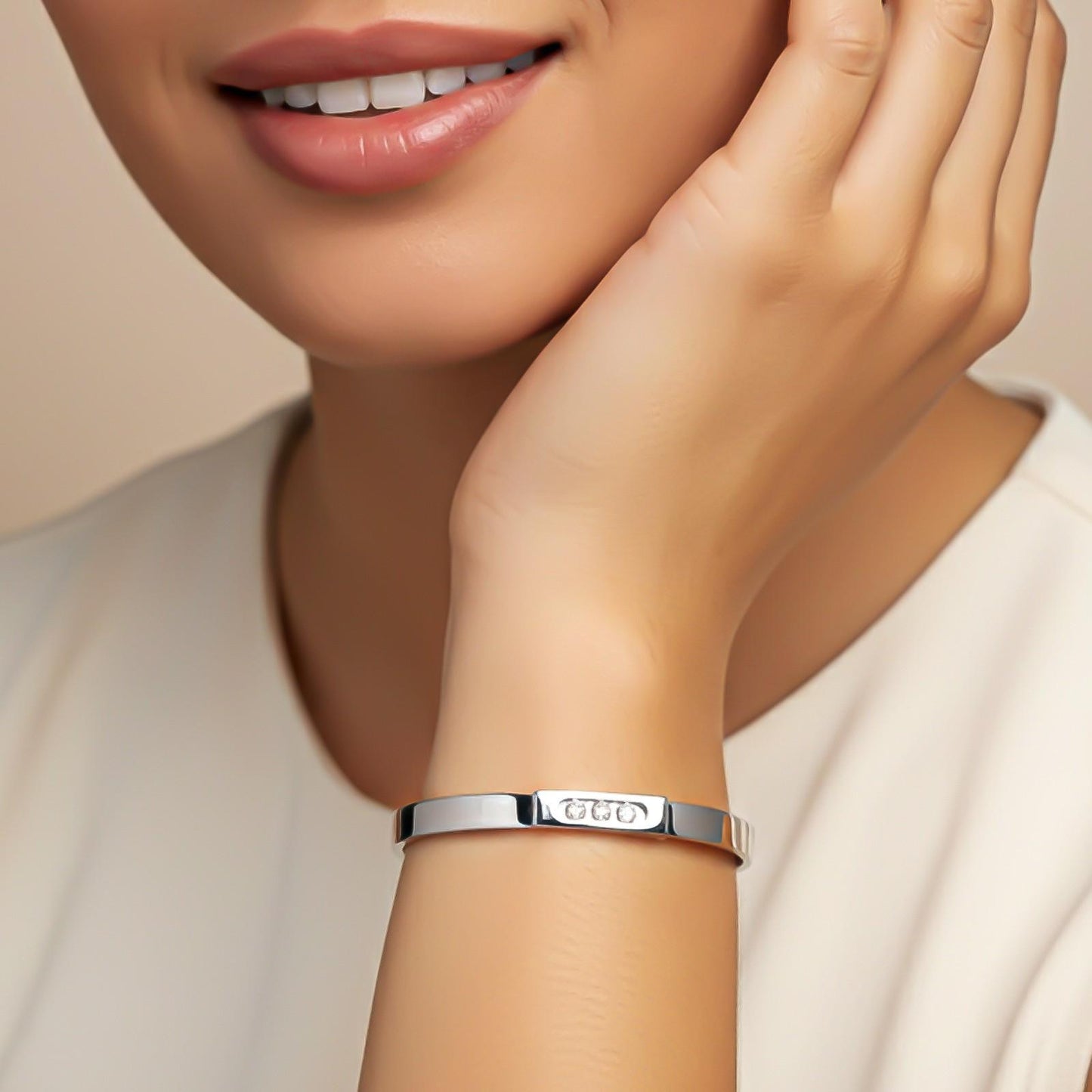 Silver Classic Radiance Bangle