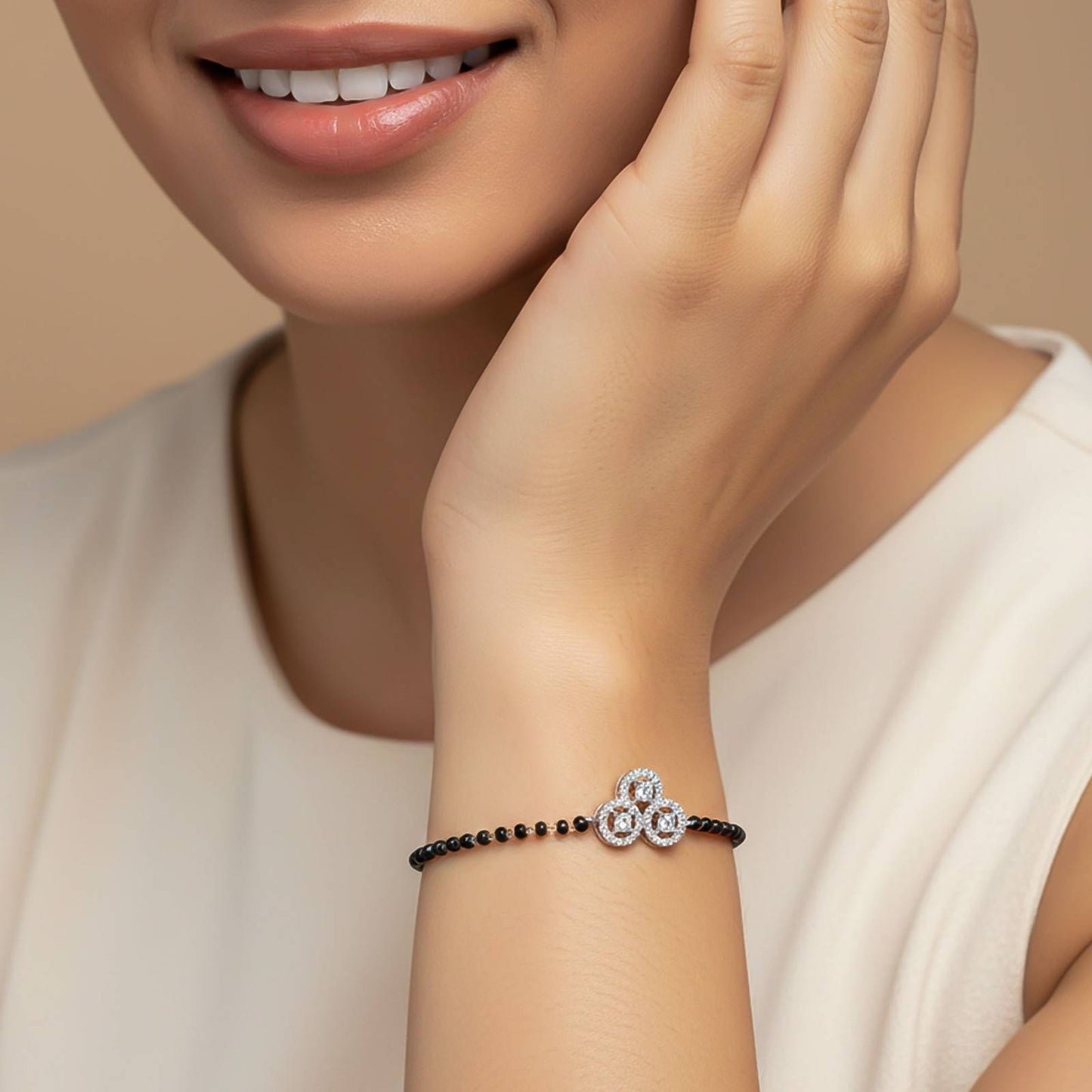 Silver Moonshine Mangalsutra Bracelet