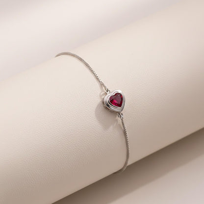 Silver Covered Heart Bracelet