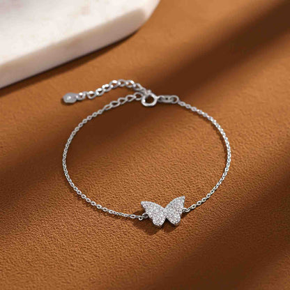 Silver Butterfly Charm Bracelet
