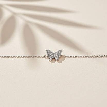 Silver Butterfly Charm Bracelet