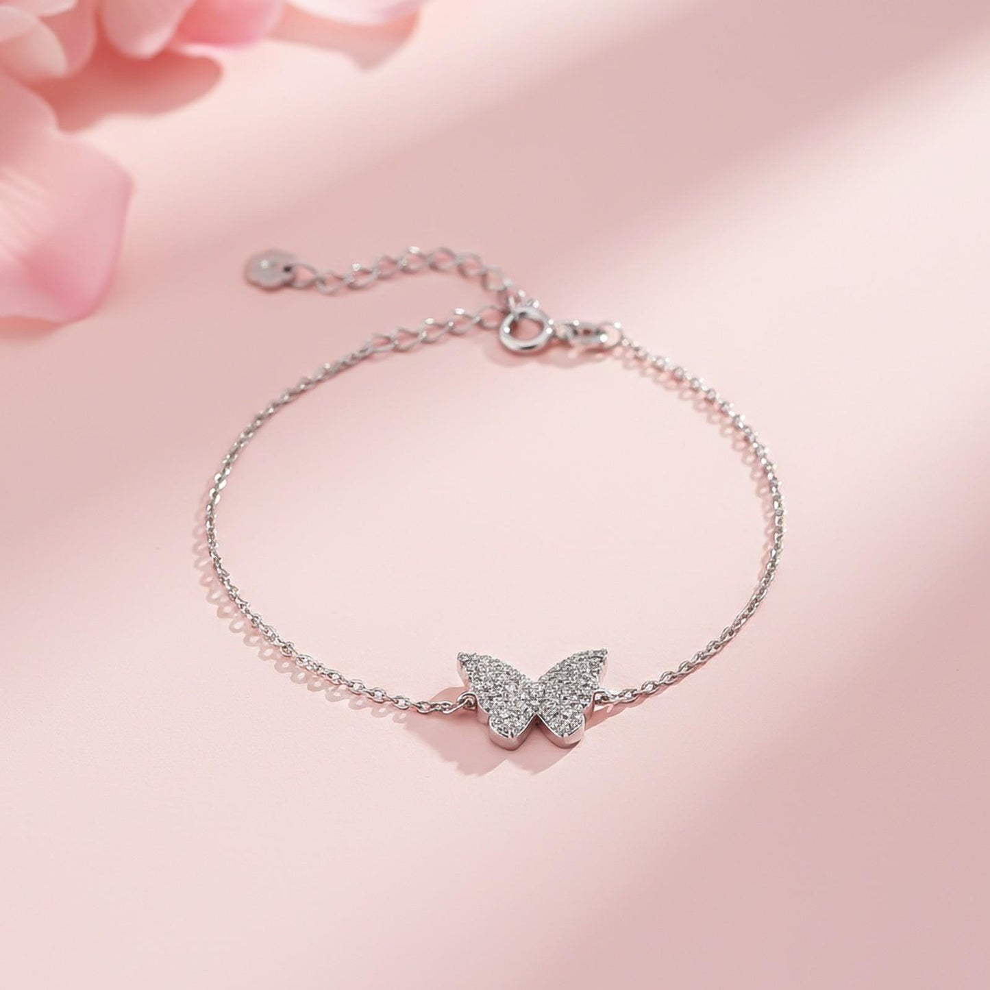 Silver Butterfly Charm Bracelet