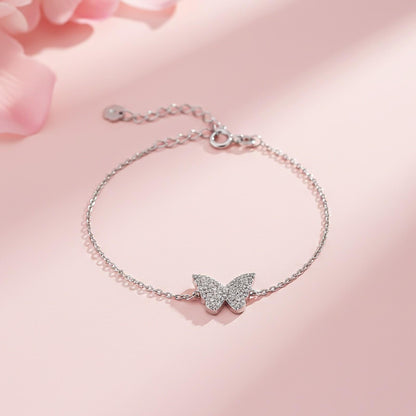 Silver Butterfly Charm Bracelet
