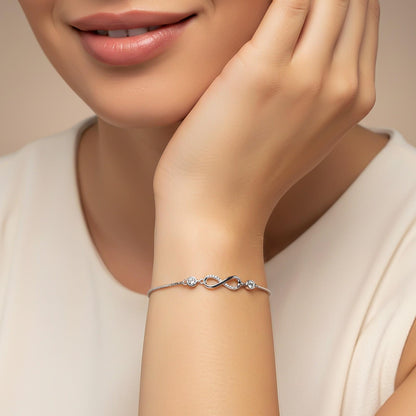 Silver Infinity Love Minimalist Bracelet