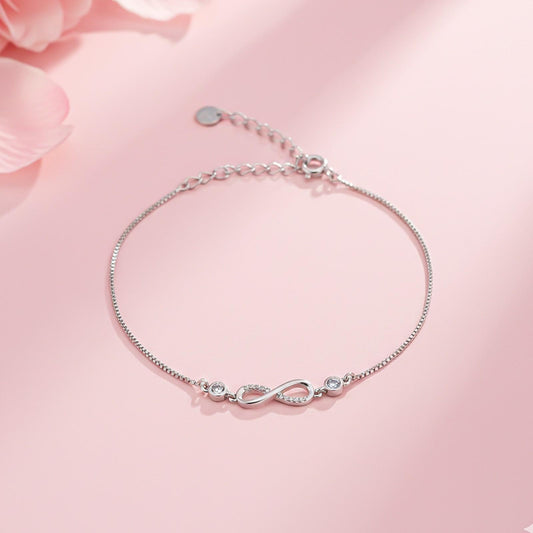 Silver Infinity Love Minimalist Bracelet