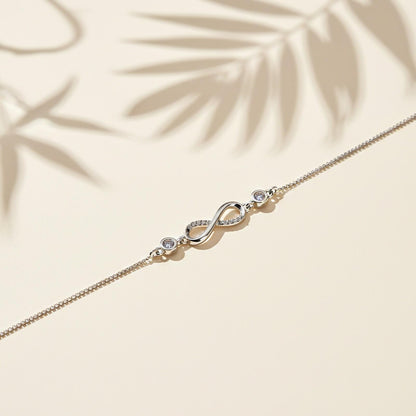 Silver Infinity Love Minimalist Bracelet