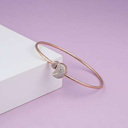 Rose Gold Vermiel Fiji Pave Diamond Bangle
