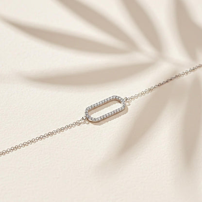 Silver Paperclip Bracelet For Her