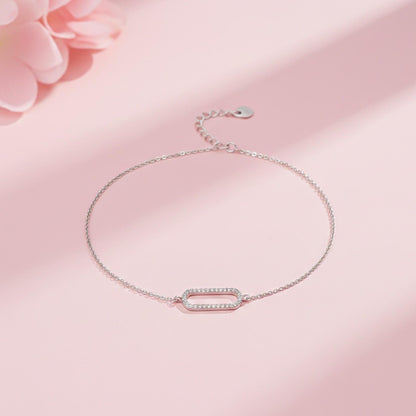 Silver Paperclip Bracelet For Her