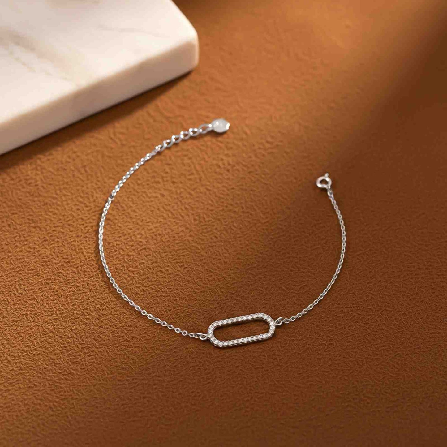 Silver Paperclip Bracelet For Her