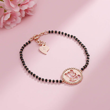 Rose Gold Religious Lord Ganesh Bracelet
