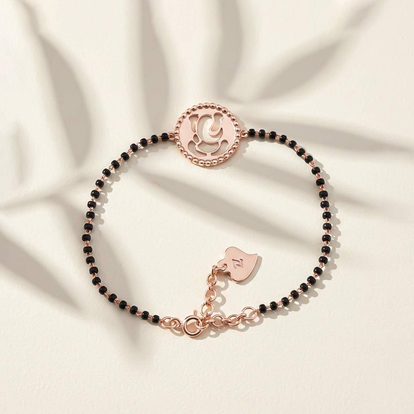 Rose Gold Religious Lord Ganesh Bracelet