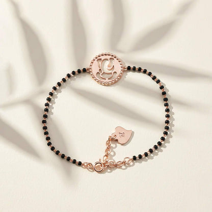 Rose Gold Religious Lord Ganesh Bracelet