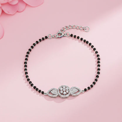 Silver Nature Inspired Bridal Bracelet