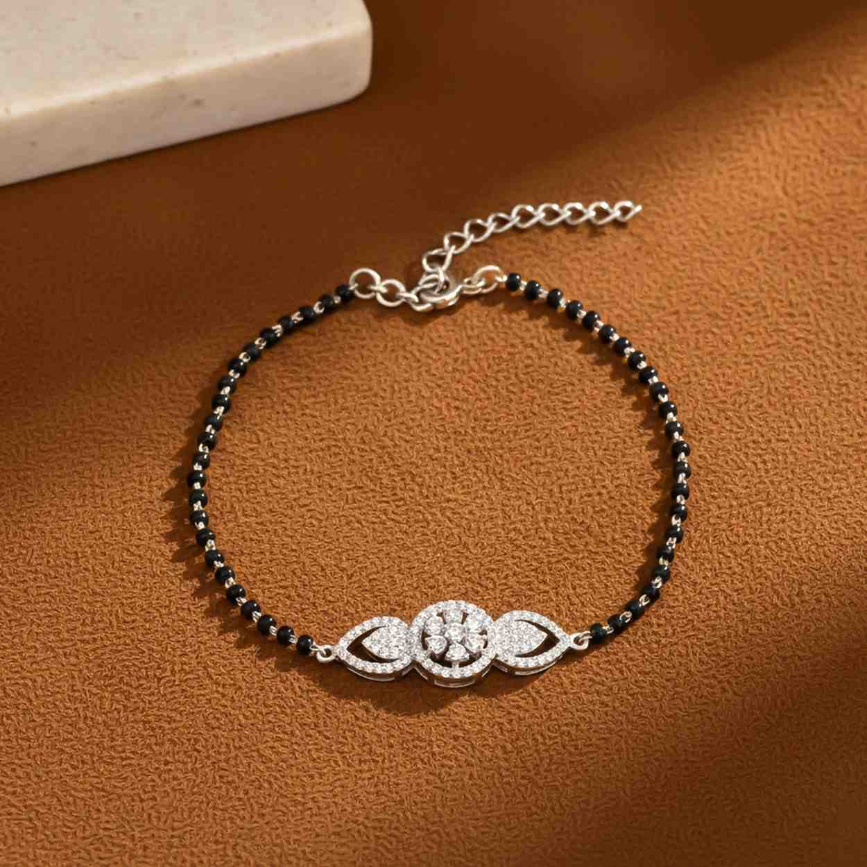 Silver Nature Inspired Bridal Bracelet