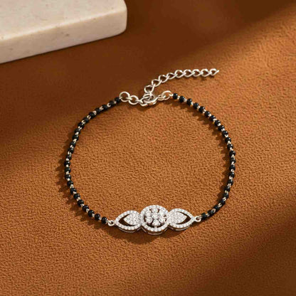 Silver Nature Inspired Bridal Bracelet