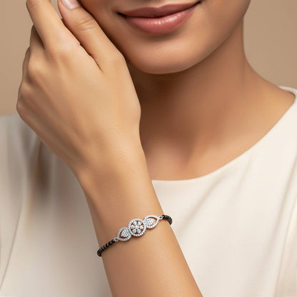 Silver Nature Inspired Bridal Bracelet