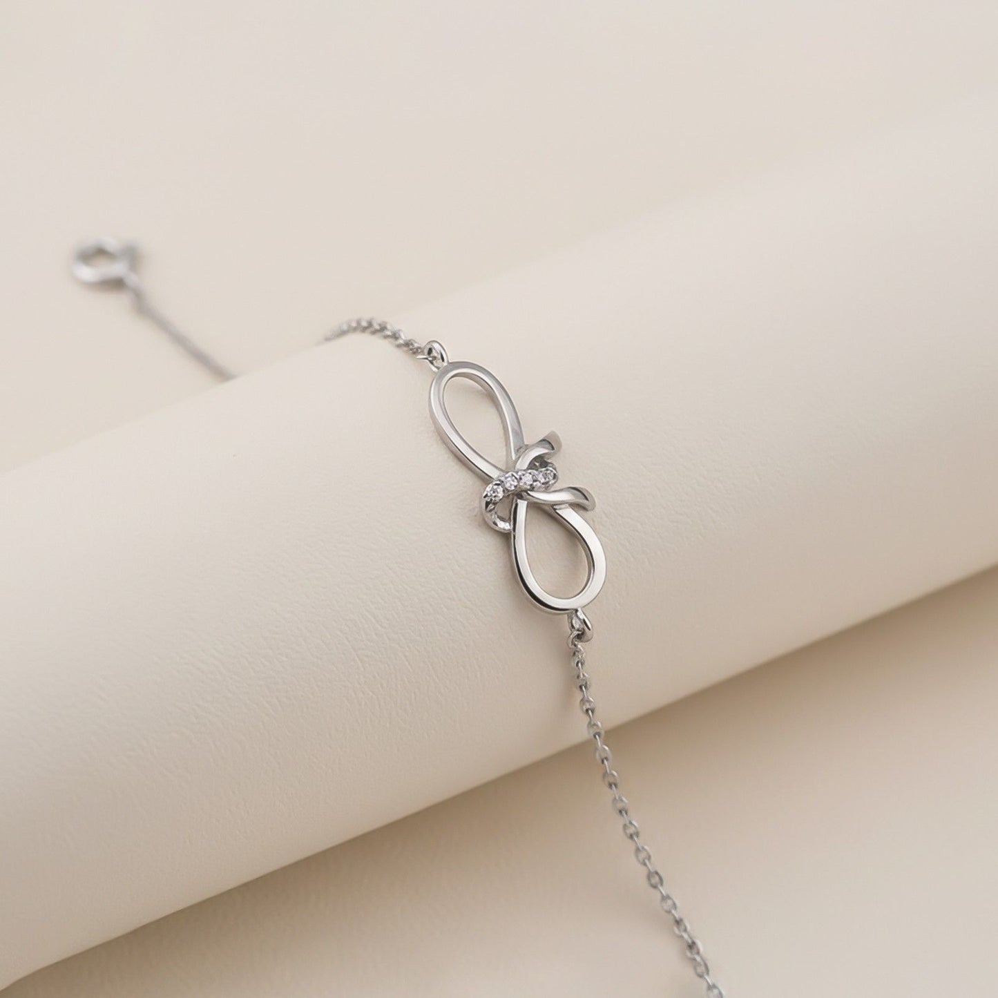 Silver Infinity Love Symbol Charm Bracelet
