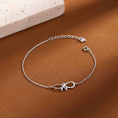 Silver Infinity Love Symbol Charm Bracelet