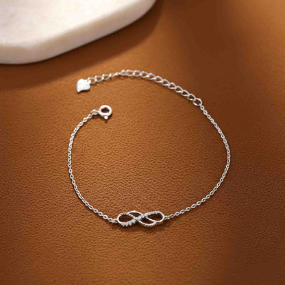 Silver Twin Infinity Love Bracelet