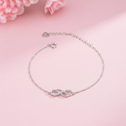 Silver Twin Infinity Love Bracelet