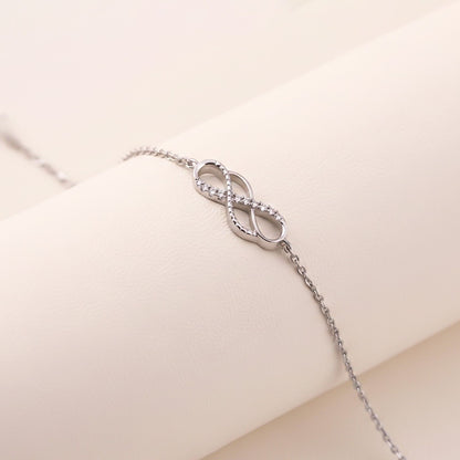 Silver Twin Infinity Love Bracelet