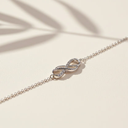 Silver Twin Infinity Love Bracelet