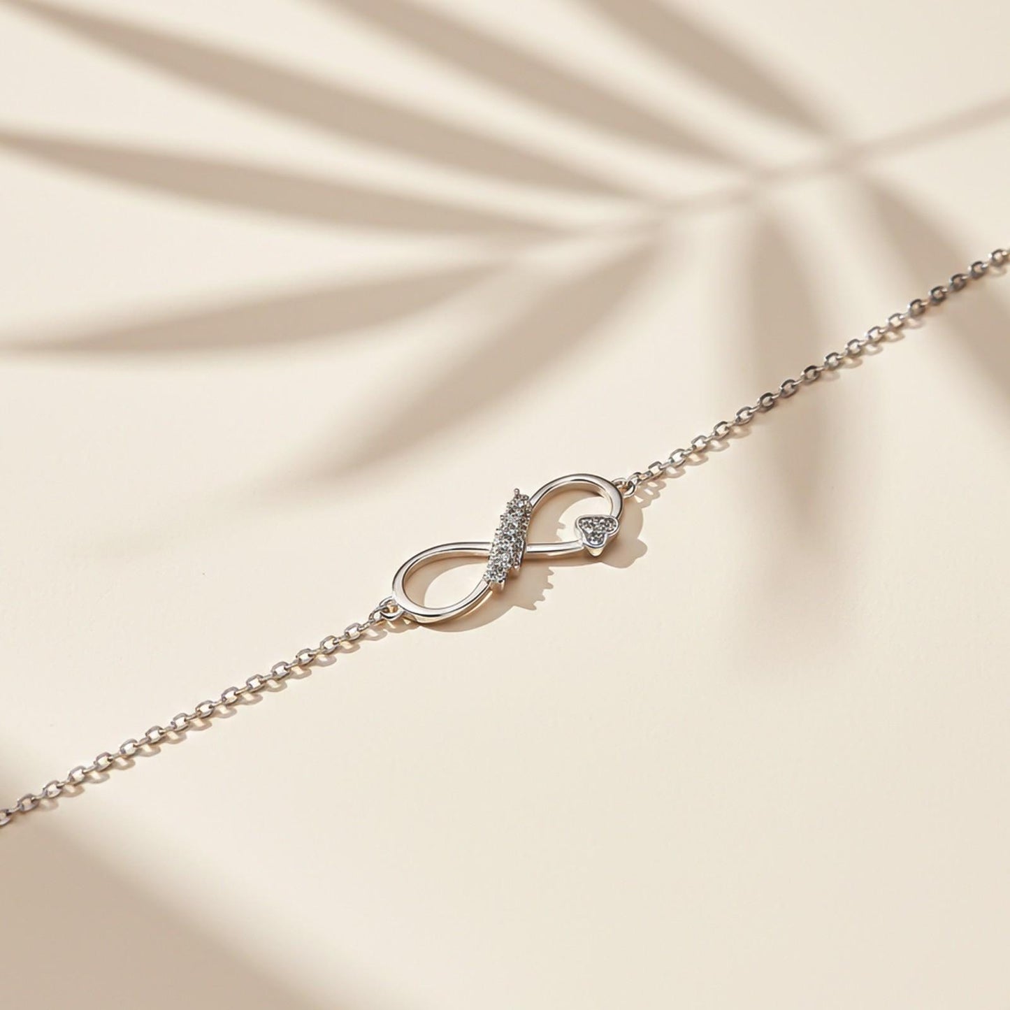 Silver Infinity Heart Bracelet