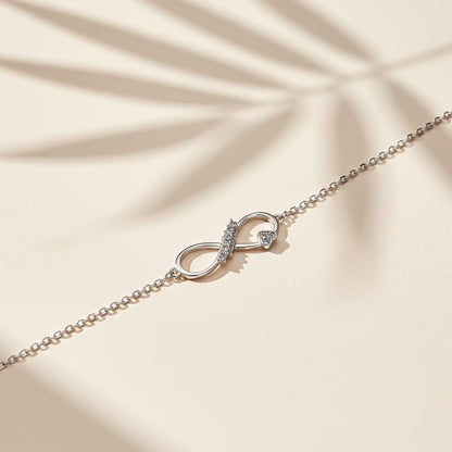 Silver Infinity Heart Bracelet