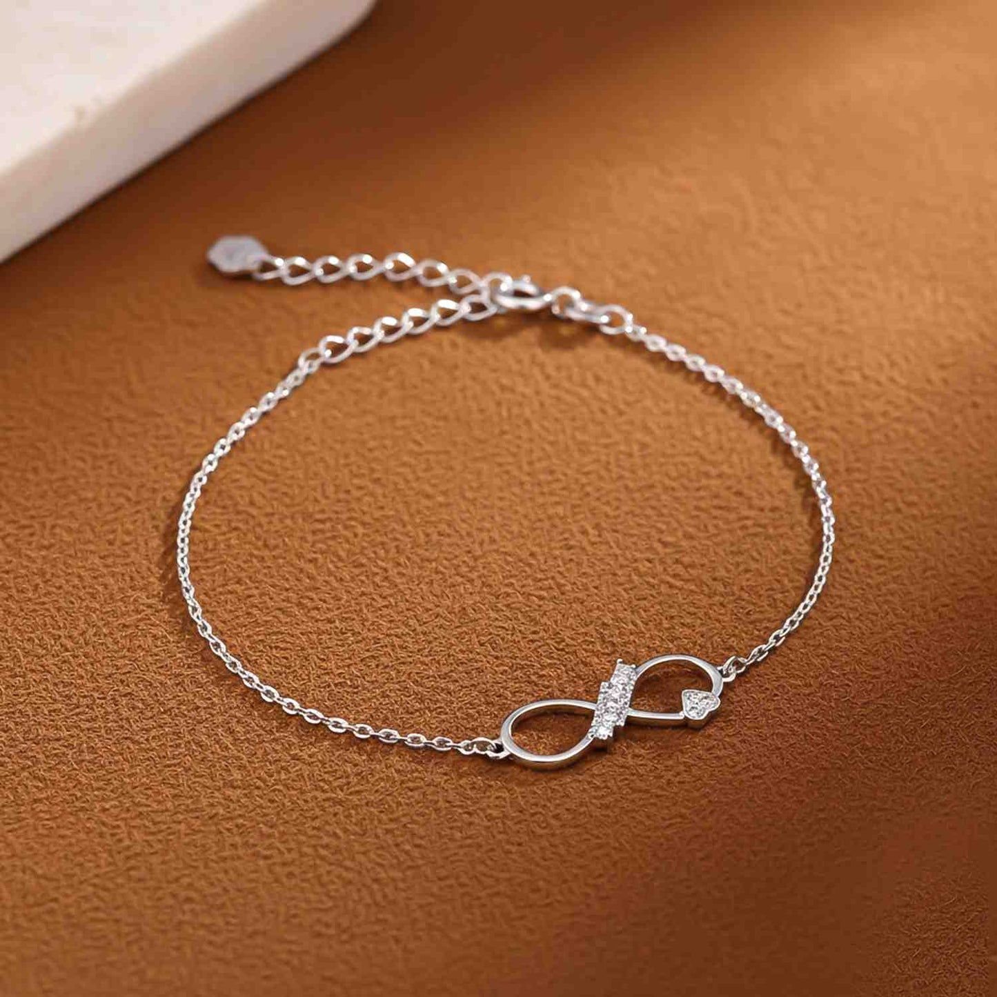 Silver Infinity Heart Bracelet