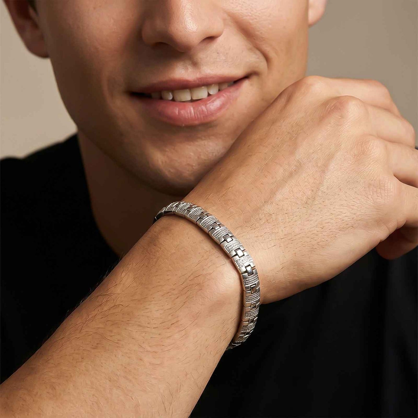Silver Classic Bracelet For Him