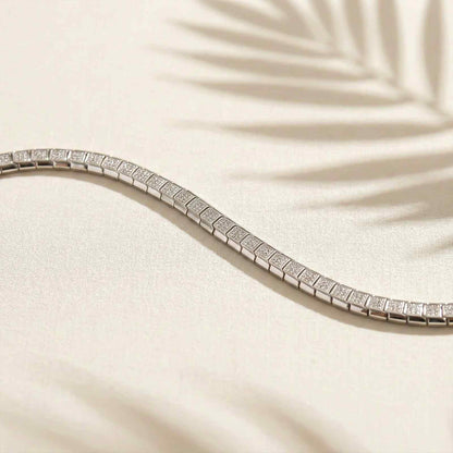 Silver Mini Square Bracelet For Him